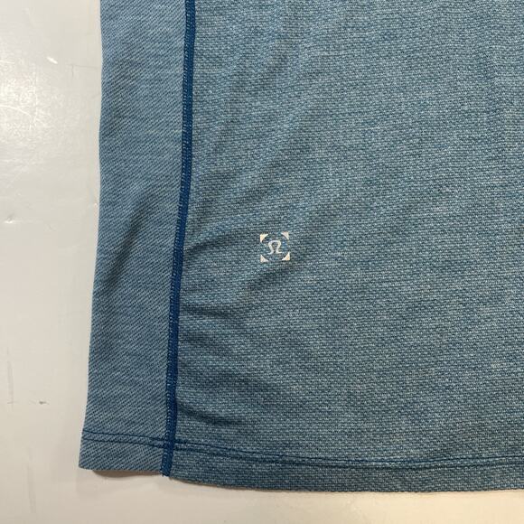 Lululemon Soft Jersey T-Shirt Men’s Large Heathered Blue Short Sleeve - Picture 1 of 7
